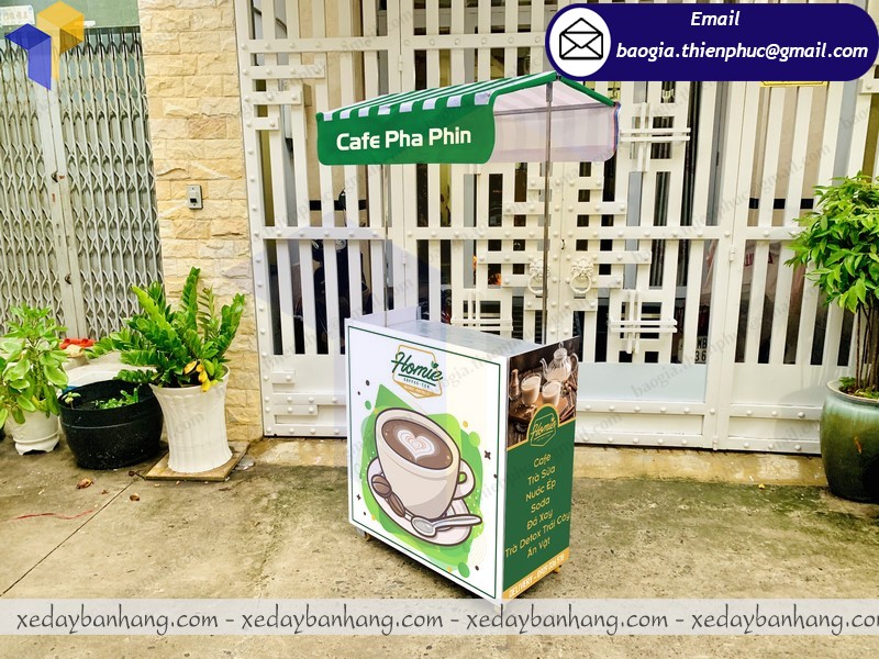 quầy booth lắp ráp bán cafe phin