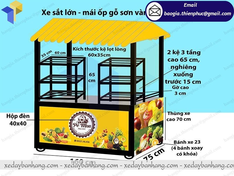 báo giá tủ bán trái cây ướp lạnh giá rẻ