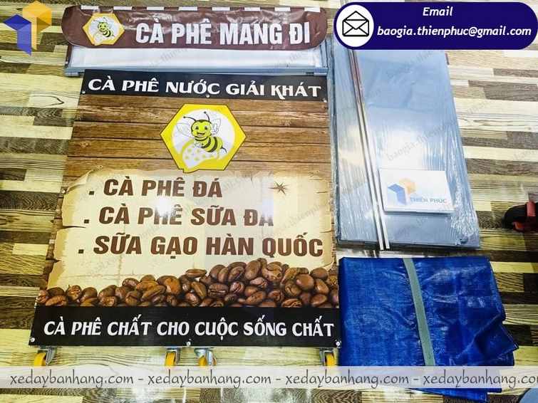 báo giá xe bán cafe gấp gọn