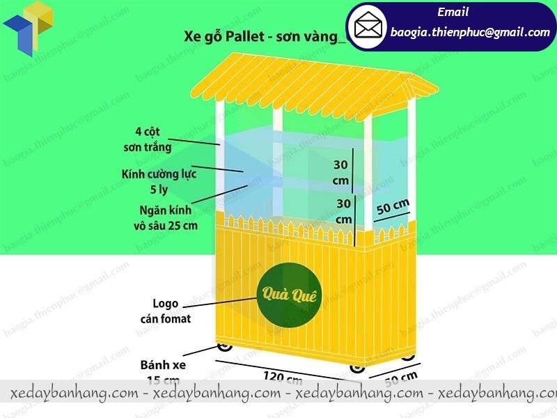 báo giá Xe đẩy bán đồ ăn vặt