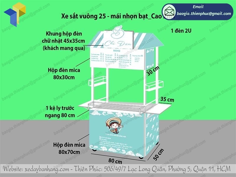 báo giá xe trà sữa dễ thương