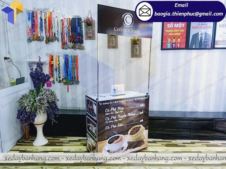 booth lắp ráp bán cà phê vỉa hè