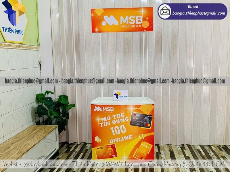 booth sampling di động nhựa