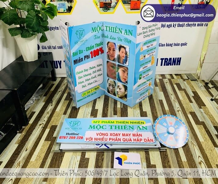 booth sampling di động trưng bày