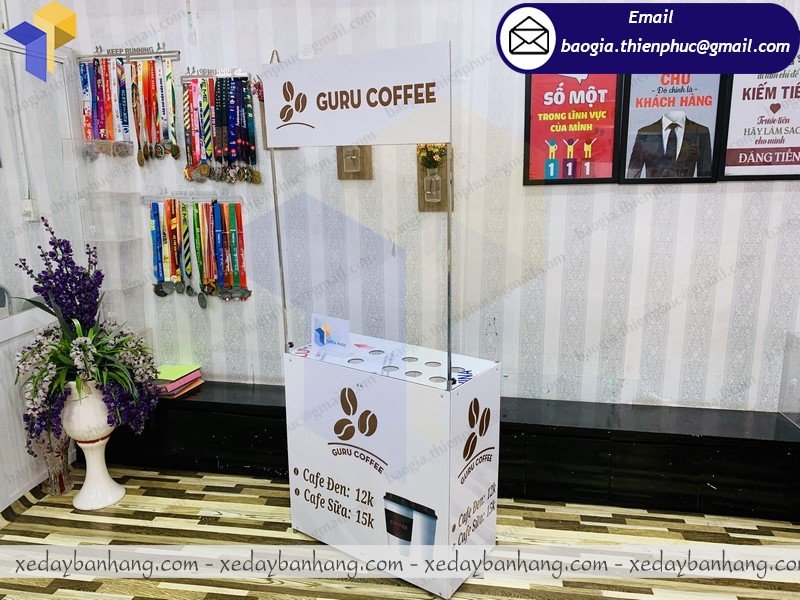 booth sắt bán cà phê latte giá rẻ