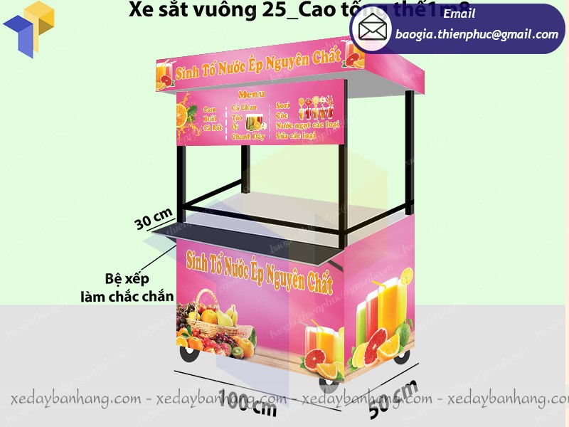 Xe trà sữa nước ép sinh tố đẹp dễ thương