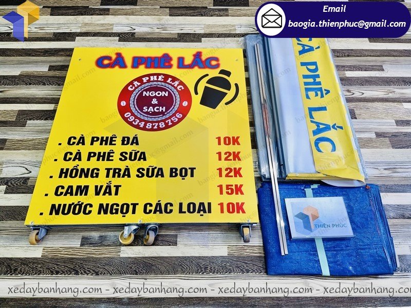 đặt làm booth lắp ráp bán cafe