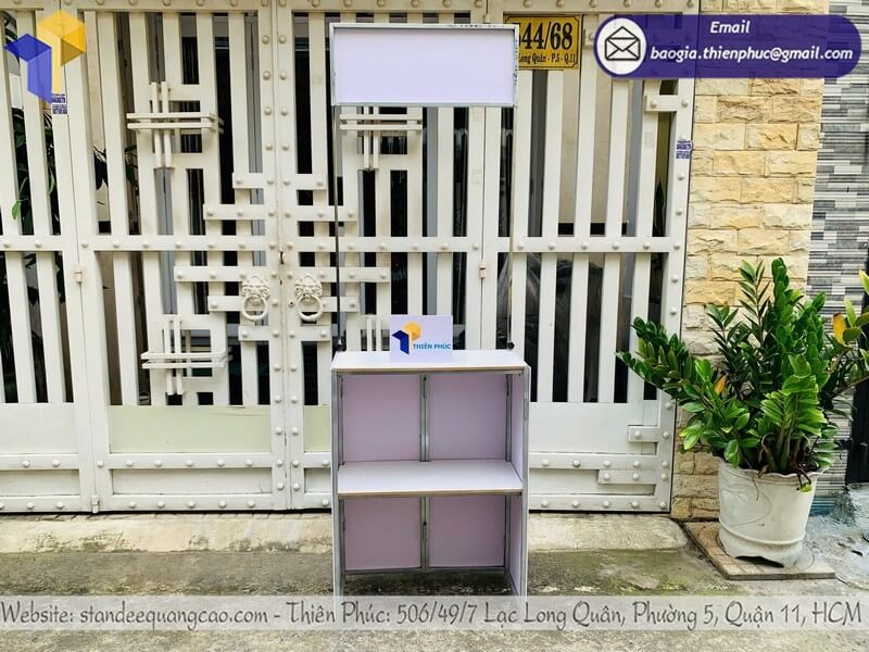 thiết kế quầy sampling di động,