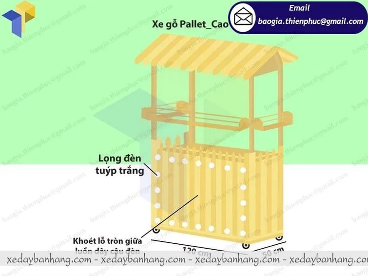 đặt làm tủ bán cam ép bằng gỗ