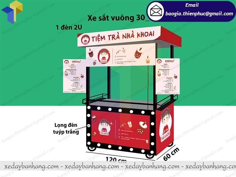 đặt làm xe cafe mang đi vỉa hè