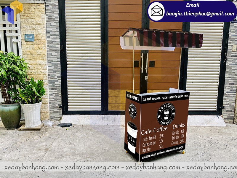 quầy booth lắp ráp bán cafe 30s