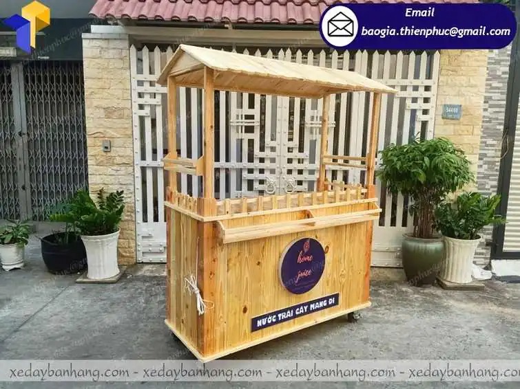 đóng xe gỗ bán sinh tố nước ép