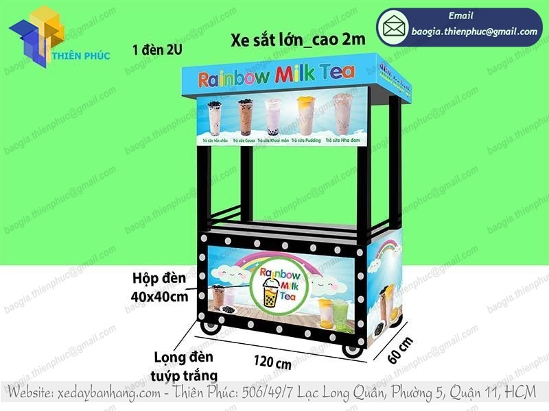 gia công quầy bán trà sữa giá rẻ