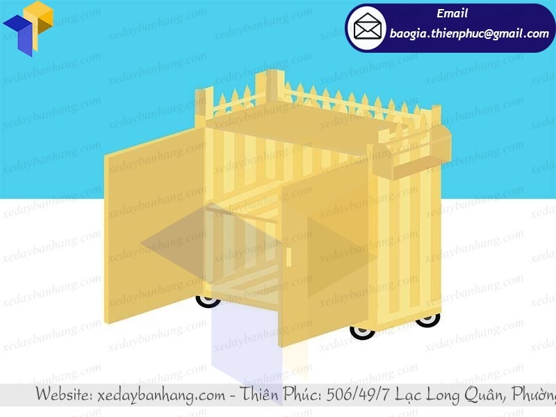 gia công tủ bán trà sữa bằng gỗ