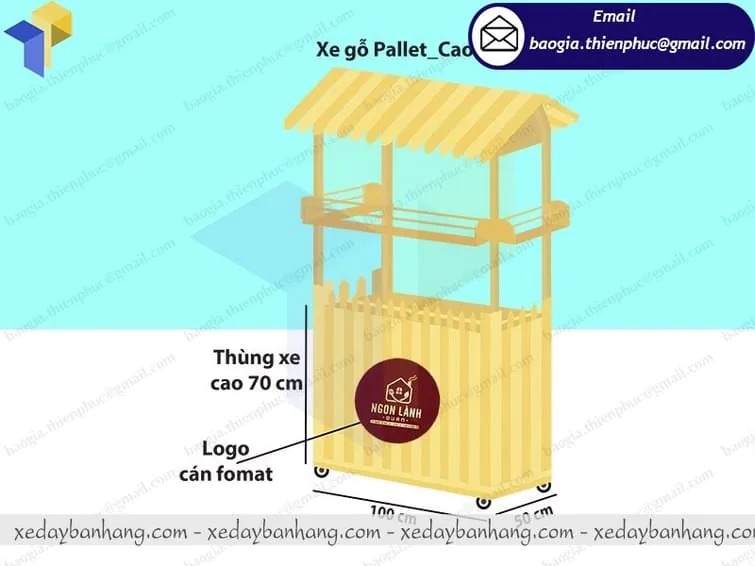 gia công xe cà phê mang đi bằng gỗ