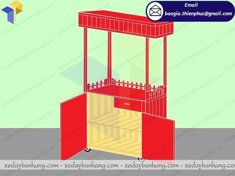 gia công xe gỗ bán xiên que tự chọn