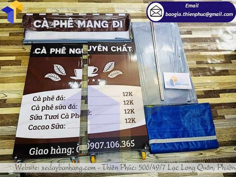 giá xe bán cà phê lắp ráp