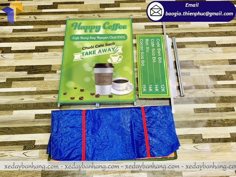 kệ sắt sampling bán cafe