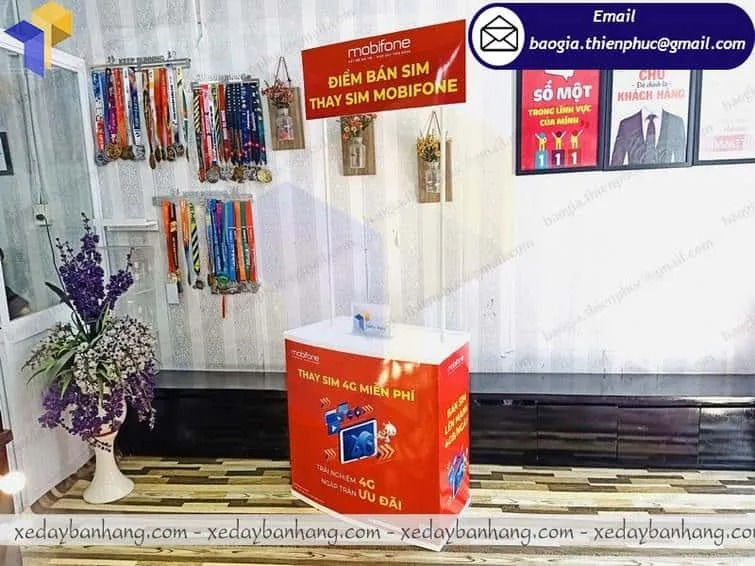 mẫu booth nhựa lắp ráp giá rẻ đẹp