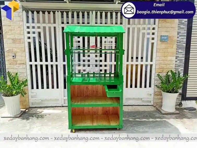 mẫu xe bán trà sữa bằng gỗ đẹp