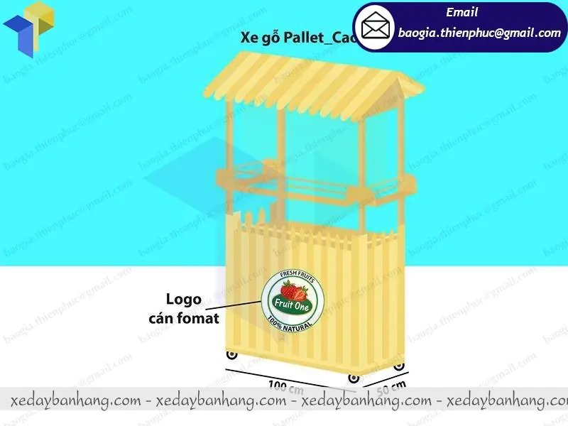 mẫu xe gỗ bán sinh tố nước ép đẹp