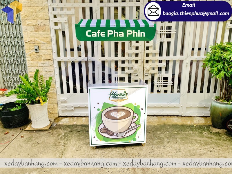 quầy booth lắp ráp bán cafe