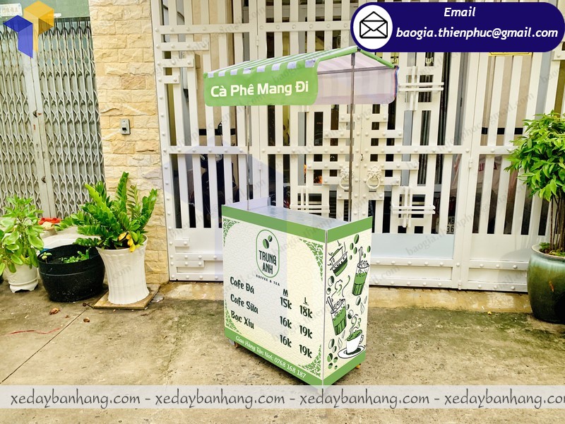 quầy booth lắp ráp bán cafe sữa đá giá rẻ