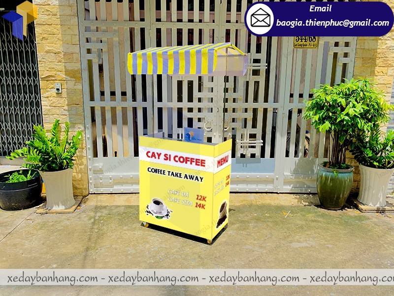 quầy booth lắp ráp bán cafe take away