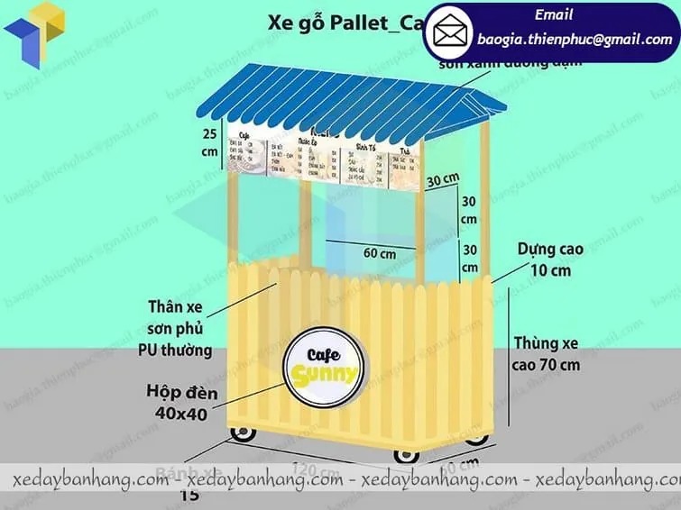 mua xe gỗ bán cà phê mang đi ở đâu