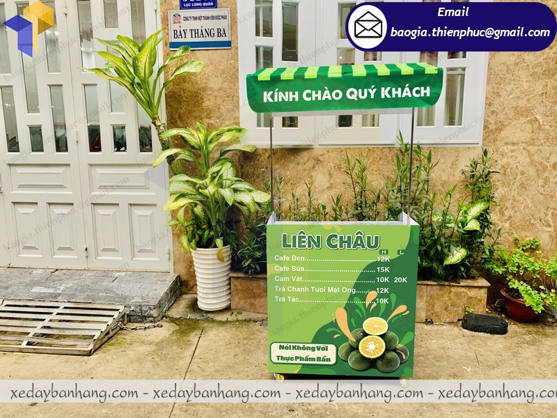 quầy xe lắp ráp bán trà chanh