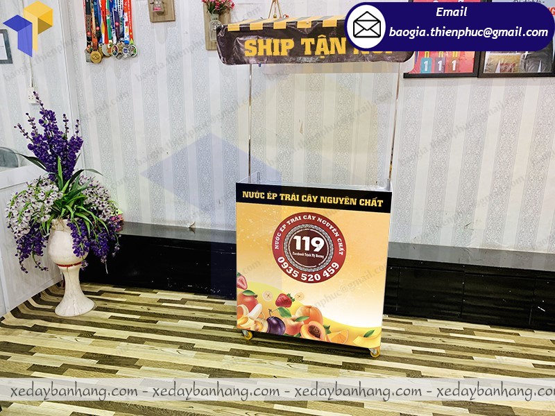 quầy booth lắp ráp bán trái cây