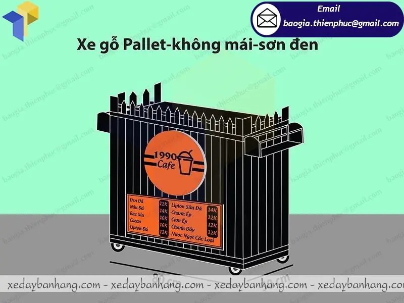 quầy cà phê mang đi bằng gỗ