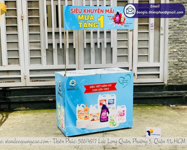 bàn sampling quảng cáo