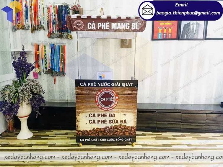 thiết kế xe cafe take away tháo lắp