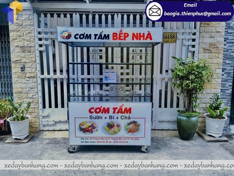 thiết kế xe đẩy bán cơm tấm quận 3