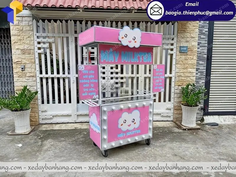 thiết kế  xe trà sữa take away