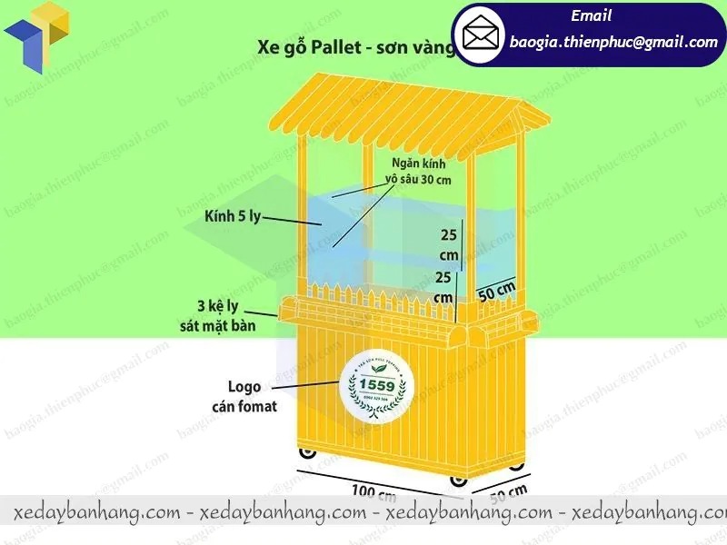 tủ trà sữa bằng gỗ pallet