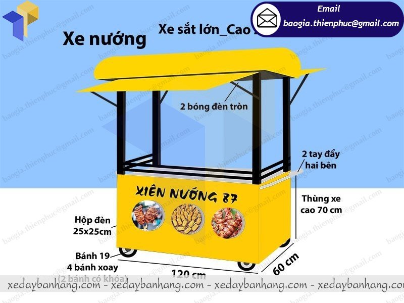 tủ trưng bày xiên que