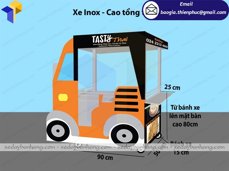 Xe bán bán mì lưu động thiết kế độc đáo