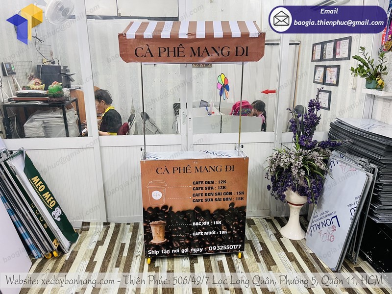 xe bán café mang về