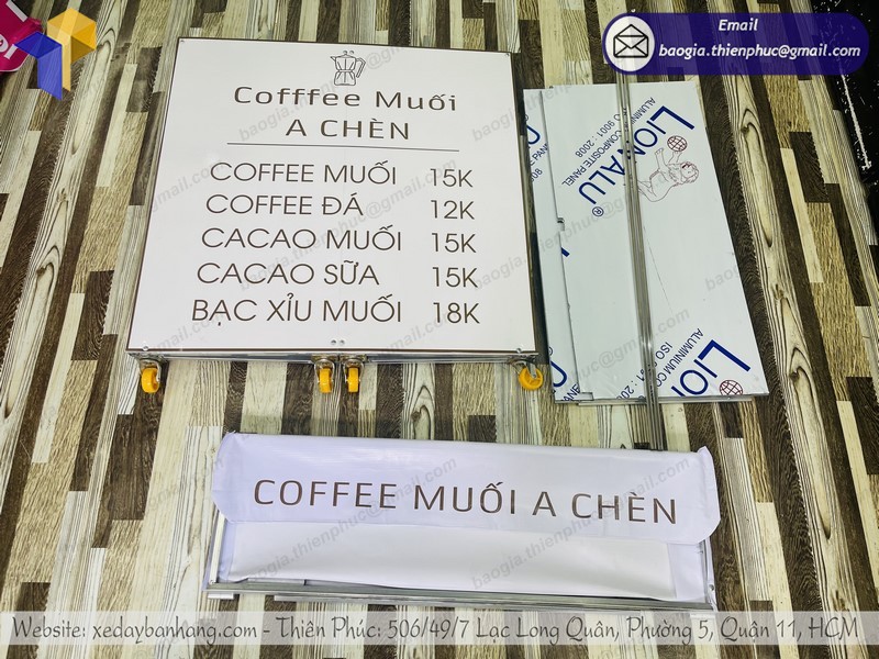 xe bán café vỉa hè gọn