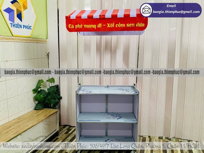 xe đẩy bán cà phê mang đi