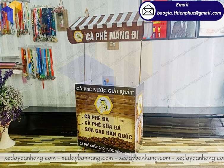 xe bán cafe gấp gọn giá rẻ