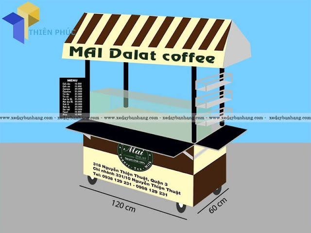 Xe bán coffee đẹp bền giá rẻ tại HCM