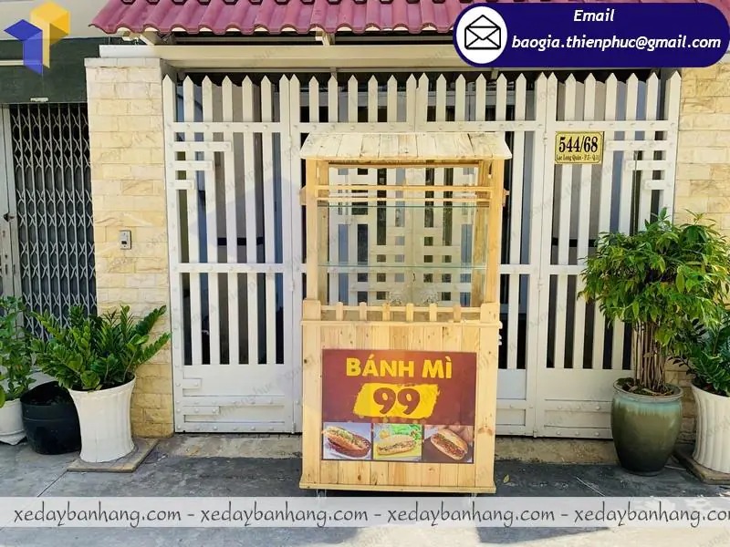 xe bánh mì 1p30s bằng gỗ