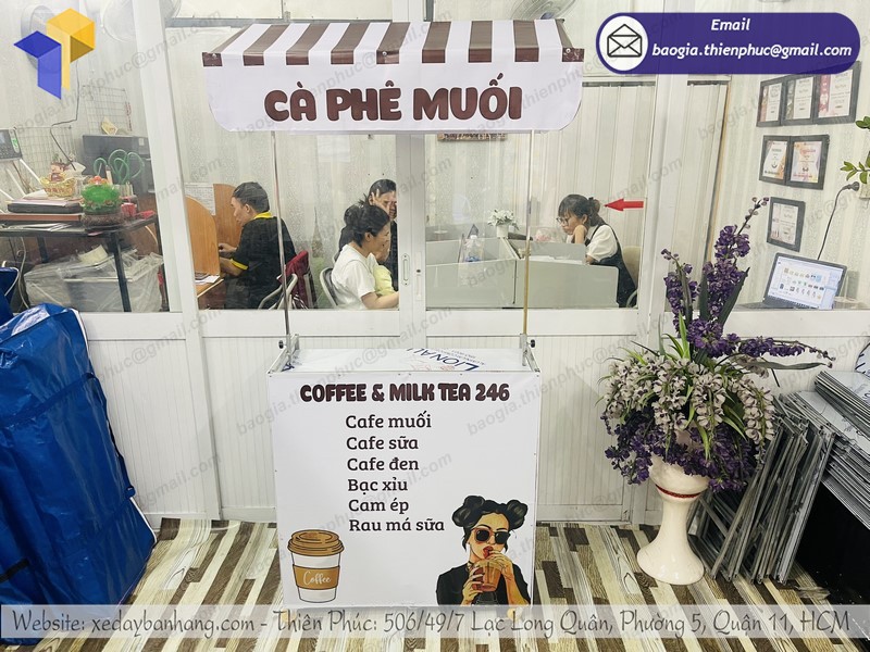 xe bán café xếp m