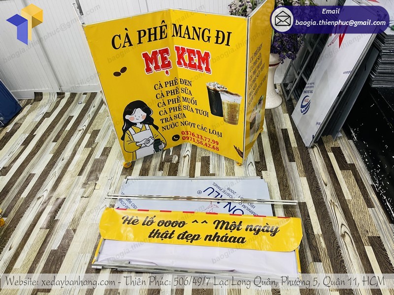 xe cà phê lắp ráp m gọn