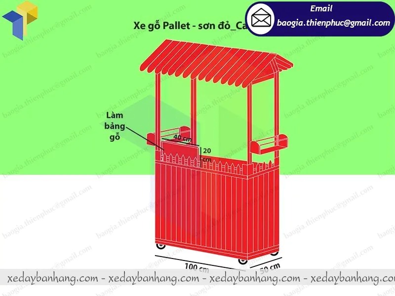 xe cà phê mang đi bằng gỗ giá rẻ