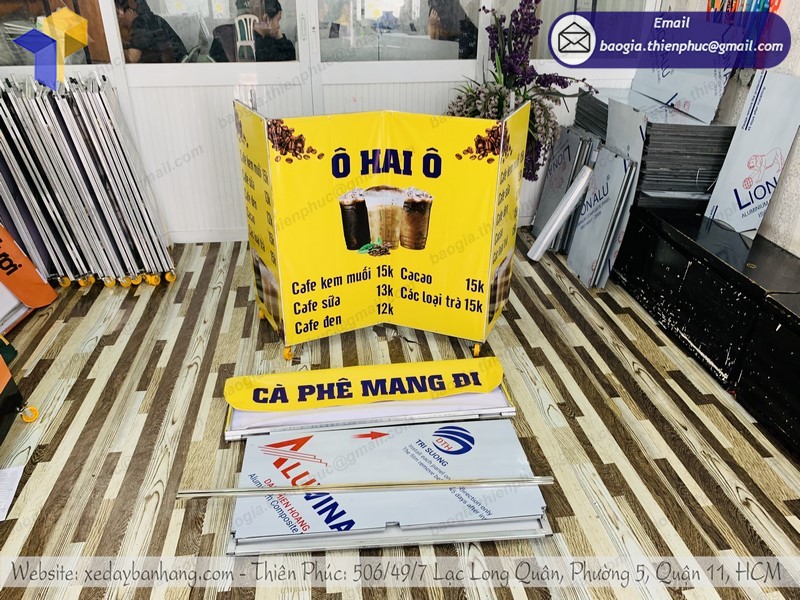 xe cà phê take away gọn