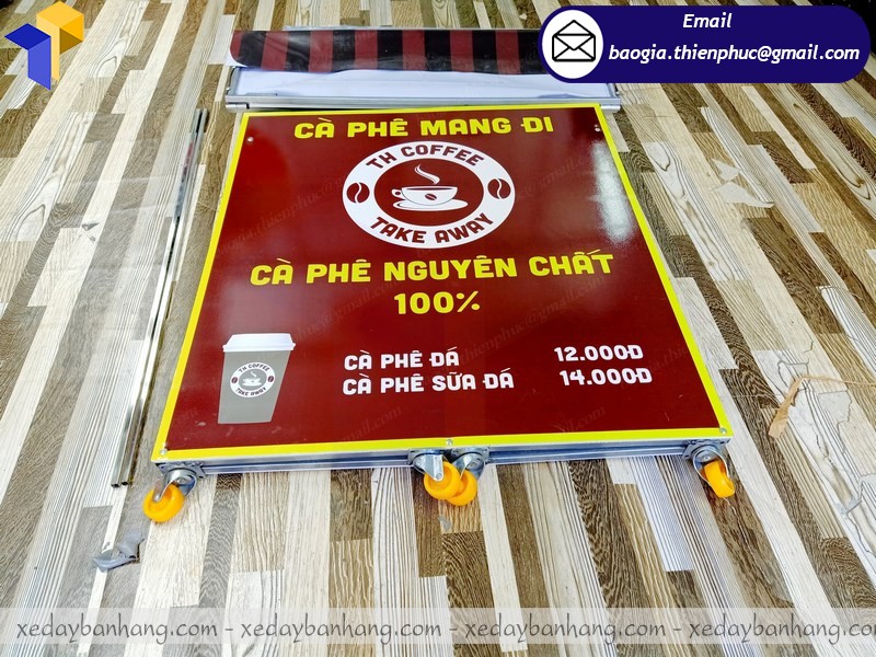 thiết kế xe cafe take away lắp ráp ở tây ninh